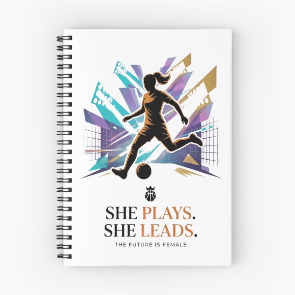 Item preview, She Plays She Leads Future Women’s Football Star Inspirational Design designed and sold by CKADigital.