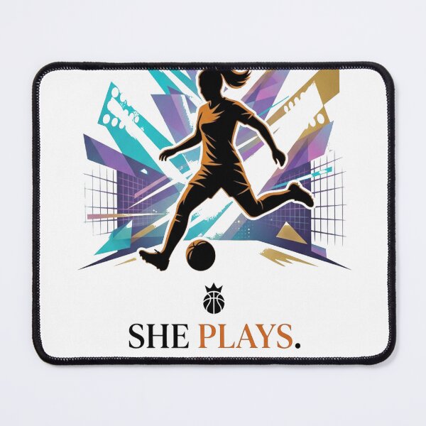 Item preview, She Plays She Leads Future Women’s Football Star Inspirational Design designed and sold by CKADigital.