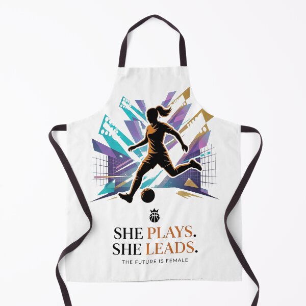 Item preview, She Plays She Leads Future Women’s Football Star Inspirational Design designed and sold by CKADigital.
