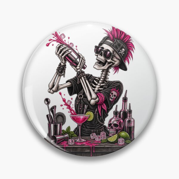 Item preview, Punk Rock Skelleton Bartender designed and sold by Shakesipserve.