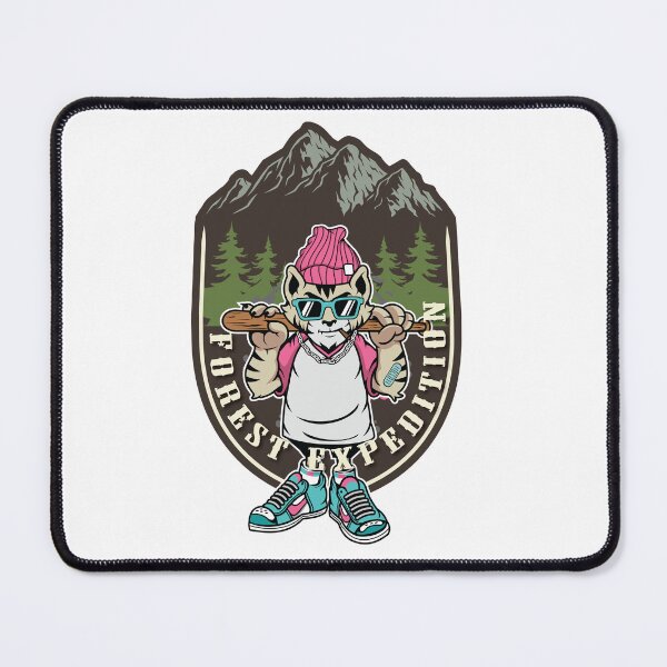 Item preview, Retro Wildcat Forest Expedition Badge designed and sold by merona-design.