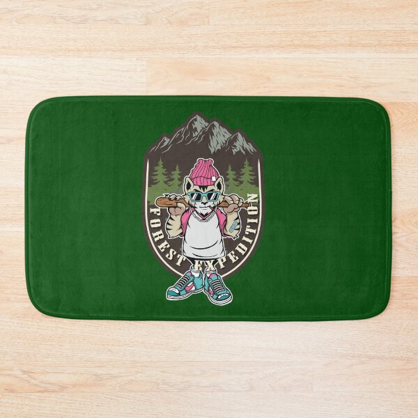 Item preview, Retro Wildcat Forest Expedition Badge designed and sold by merona-design.