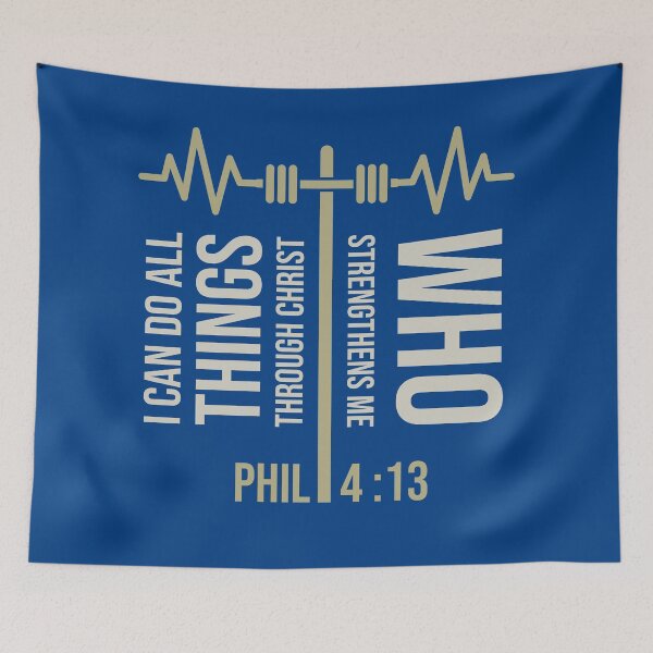 Item preview, I Can Do All Things Philippians 4:13 - Christian Gym designed and sold by Bezuiden.