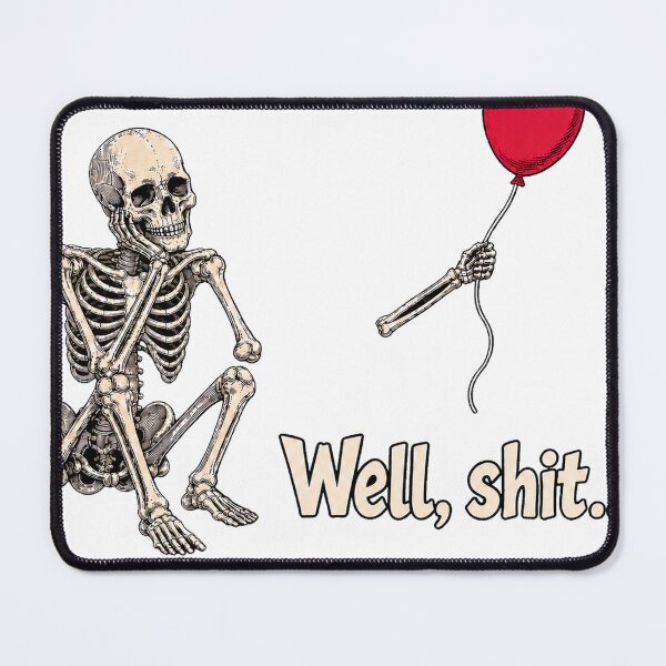Item preview, Well Shit Skeleton and Red Balloon designed and sold by KireVeronica.