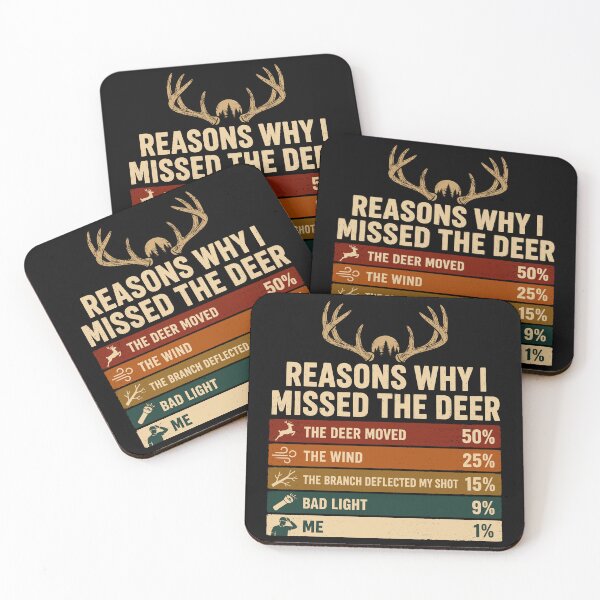 Item preview, Reasons Why I Missed The Deer Funny Deer Hunting designed and sold by Izanmie.