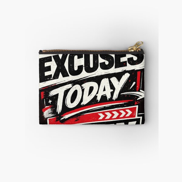 Item preview, No Excuses – Bold Motivational Typography Design designed and sold by VasiArtLab.