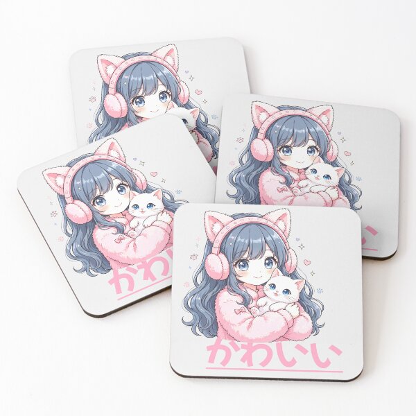 Item preview, ​Cute Anime Cat Girl Kawaii Aesthetic  designed and sold by zenithdecalco.
