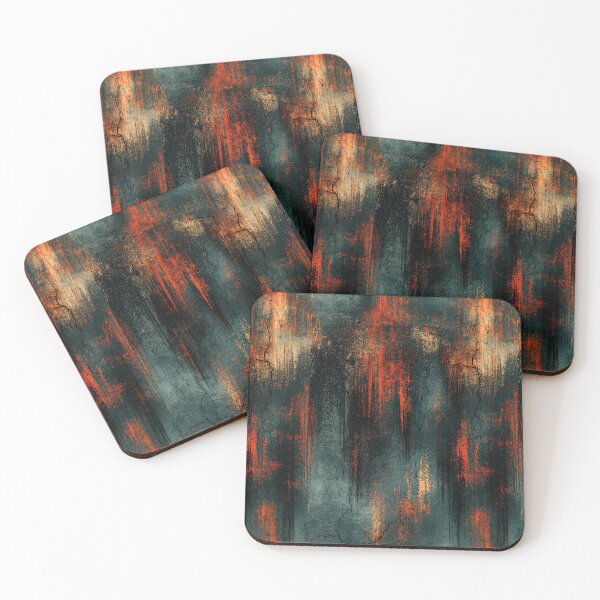 Item preview, Industrial Teal and Rust Weathered Metal designed and sold by Piotrek0001.
