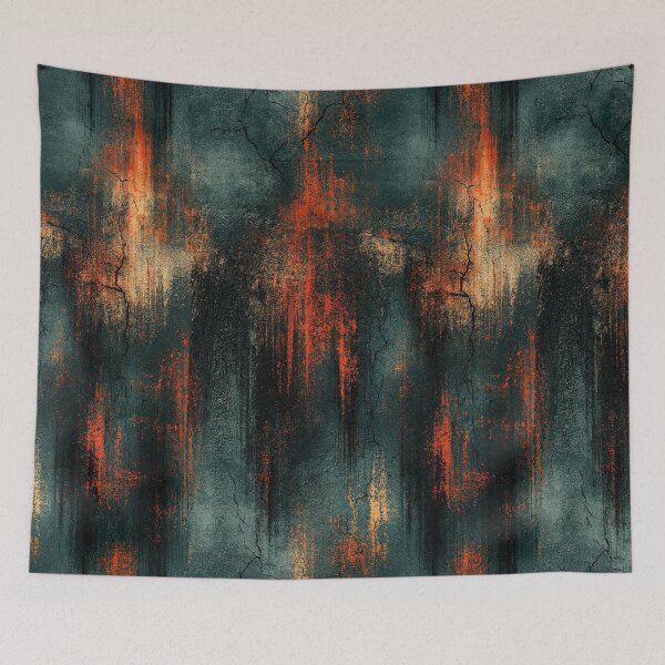Item preview, Industrial Teal and Rust Weathered Metal designed and sold by Piotrek0001.
