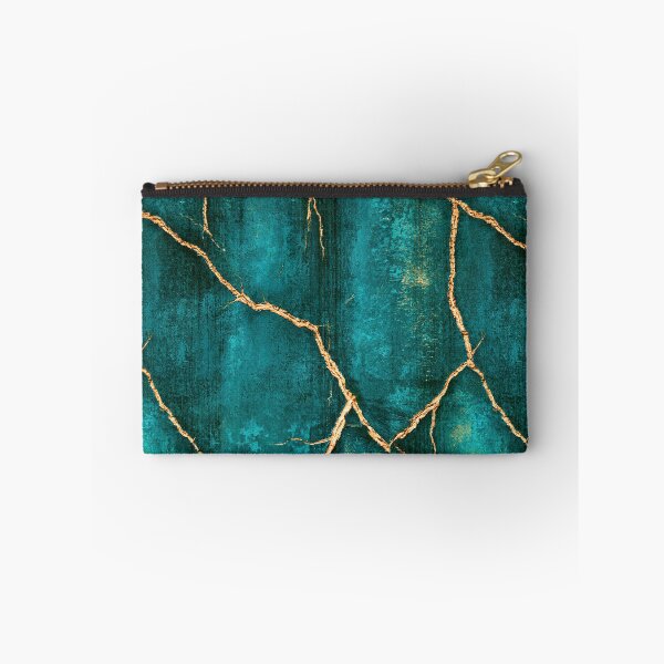 Item preview, Kintsugi Style Gold Veins on Teal Stone designed and sold by Piotrek0001.