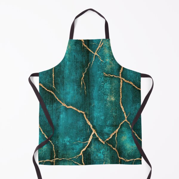 Item preview, Kintsugi Style Gold Veins on Teal Stone designed and sold by Piotrek0001.