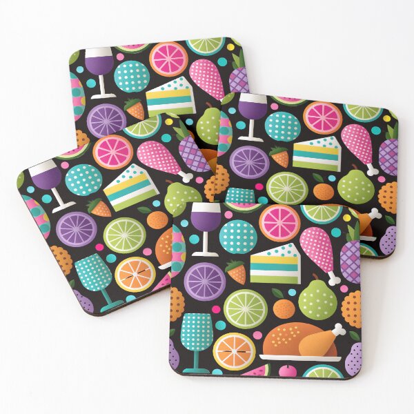 Item preview, Vibrant Geometric Feast Food and Drink Pattern designed and sold by colorful-white.