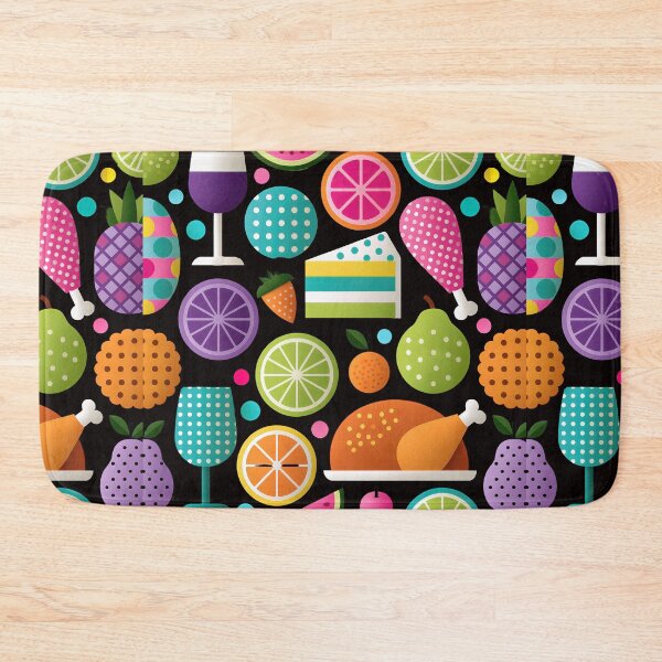 Item preview, Vibrant Geometric Feast Food and Drink Pattern designed and sold by colorful-white.