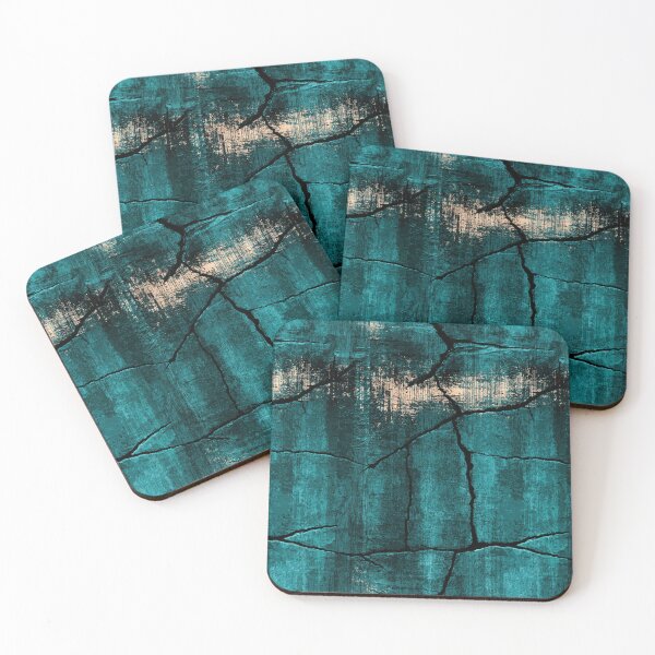 Item preview, Aged Verdigris Blue Cracked Facade designed and sold by Piotrek0001.