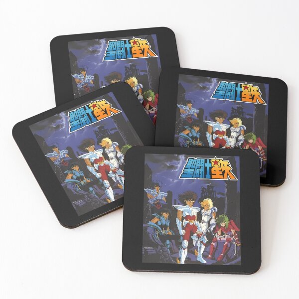 Item preview, Five Armored Anime Warriors Posing In Destroyed Ancient Ruins Under Night Sky designed and sold by omarDESAIN.