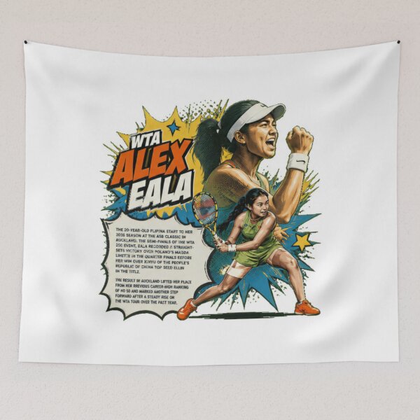 Item preview, Alex Eala Rising Star Filipino Tennis Champion Fan Design designed and sold by Coryconcetta.