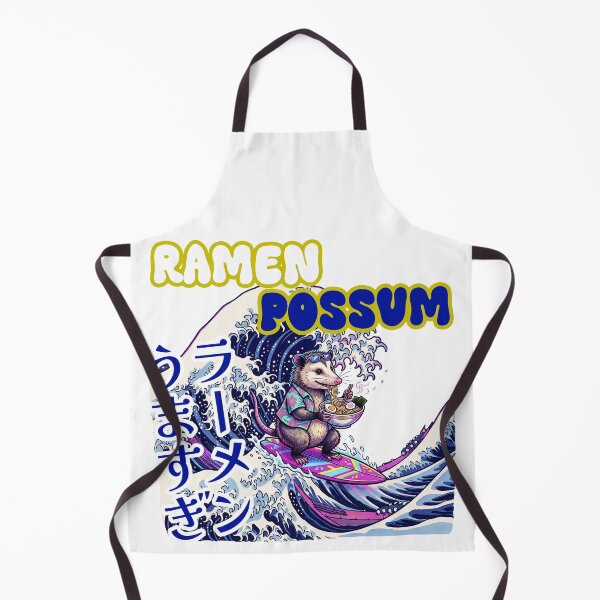 Item preview, Ramen Possum Surfing Japanese Great Wave – Funny Japanese Food Art designed and sold by LOVEARTDESIGN.