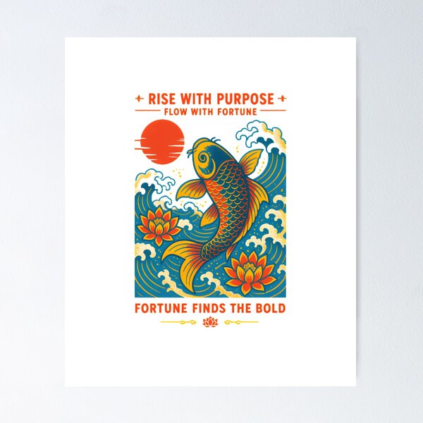 Item preview, Rise With Purpose Koi Fish designed and sold by Colorful-Garden.
