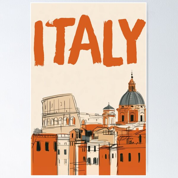 Item preview, Italy Rome Colosseum, Vintage Roman Wall Art designed and sold by MarkedArtPrints.