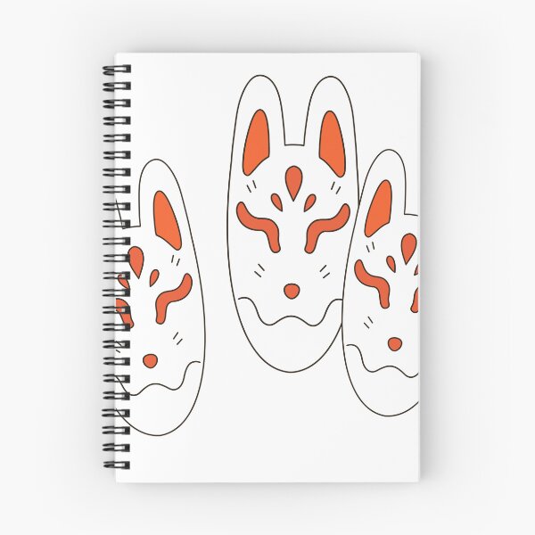 Item preview, Hand Drawn Cute Kitsune Masks designed and sold by Porpor Artwork.