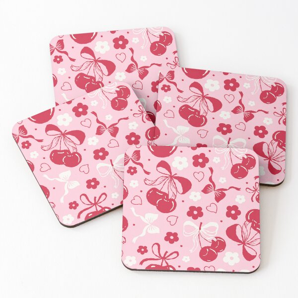 Item preview, Cherry And Bows Coquette Pattern designed and sold by MiaBellaGirl.