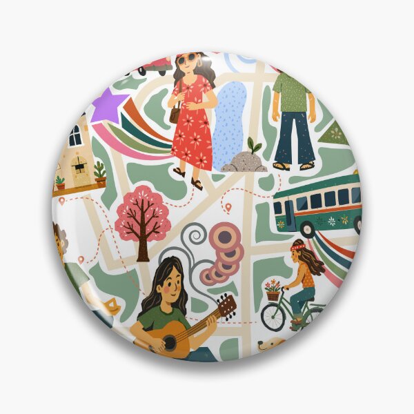 Item preview, Hippie Boho Travel Map and Bohemian Lifestyle designed and sold by maewjpho.