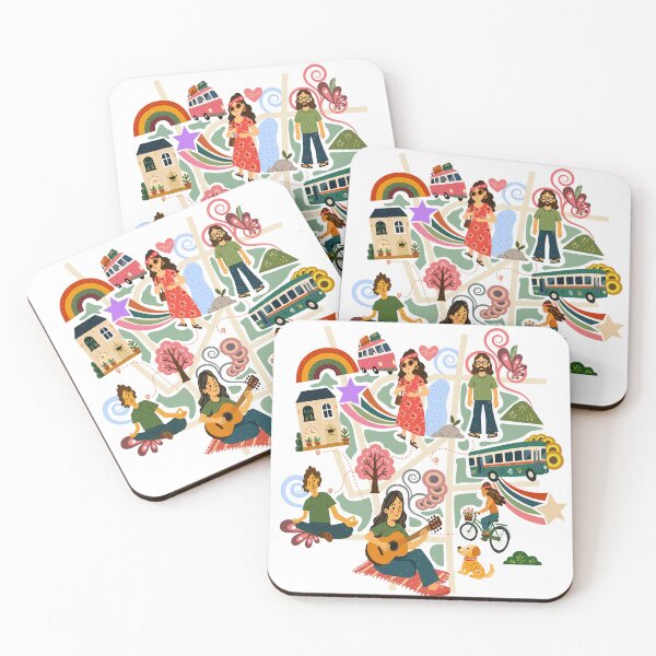 Item preview, Hippie Boho Travel Map and Bohemian Lifestyle designed and sold by maewjpho.