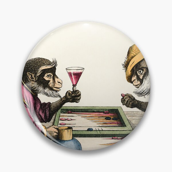 Item preview, Two Monkeys Playing Backgammon designed and sold by The Ravens Ballad.