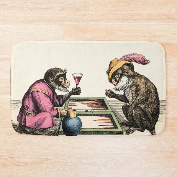 Item preview, Two Monkeys Playing Backgammon designed and sold by The Ravens Ballad.