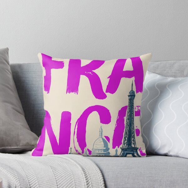 Item preview, France Paris Rooftops, Vintage Magenta Wall Art designed and sold by MarkedArtPrints.