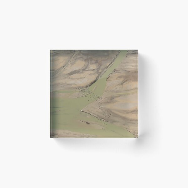 Item preview, Pelican Flock at the River's Edge — Lake Eyre Aerial, South Australia designed and sold by BushPilotLens.