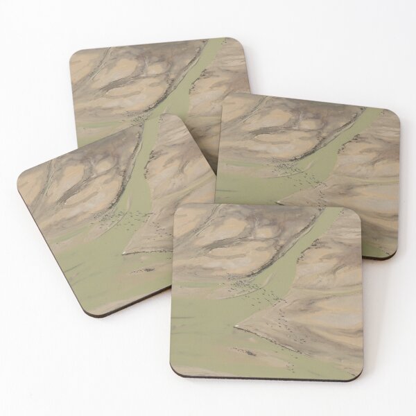 Item preview, Pelican Flock at the River's Edge — Lake Eyre Aerial, South Australia designed and sold by BushPilotLens.