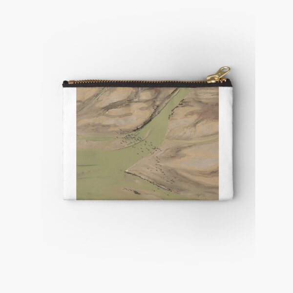 Item preview, Pelican Flock at the River's Edge — Lake Eyre Aerial, South Australia designed and sold by BushPilotLens.