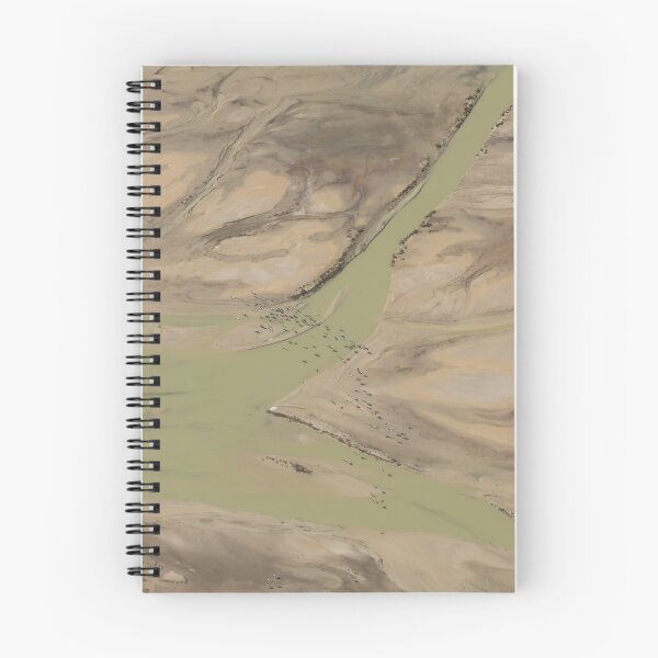 Item preview, Pelican Flock at the River's Edge — Lake Eyre Aerial, South Australia designed and sold by BushPilotLens.