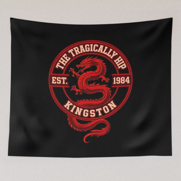 Item preview, The Tragically Hip Dragon Emblem Kingston Est 1984 designed and sold by HeavHeadDsgn.