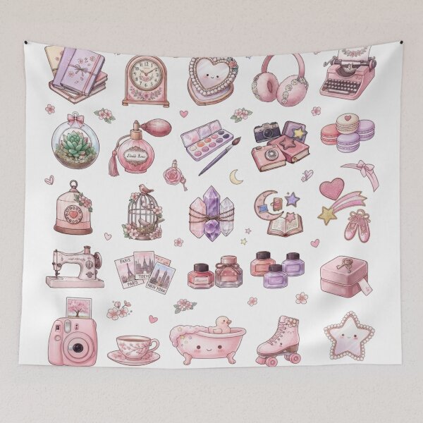 Item preview, Cute Vintage Coquette Aesthetic Typewriter Camera Journal Pastel designed and sold by Rehnair.