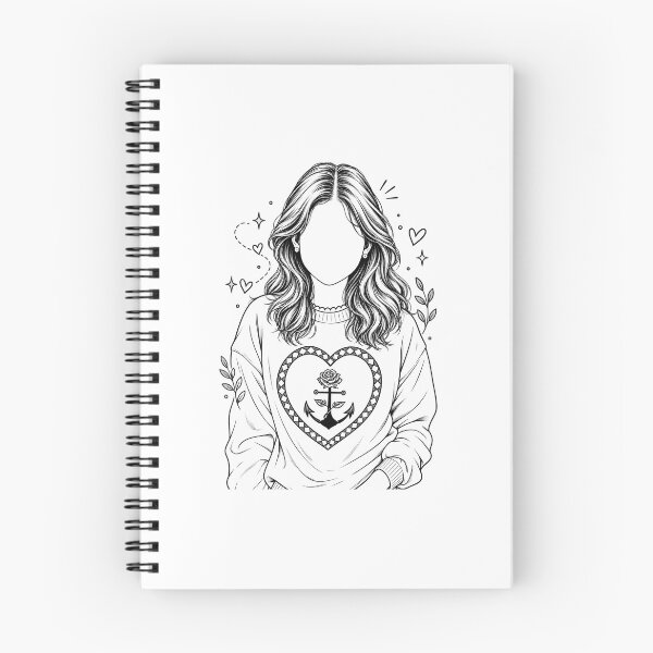 Item preview, Faceless Cozy Girl Heart Line Art designed and sold by DESPOT07.