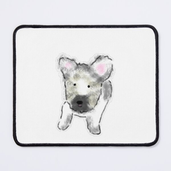 Item preview, Cute Fluffy Terrier Dog Pink Ears Art designed and sold by raun.draw.