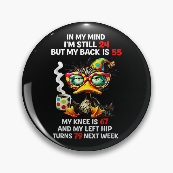 Item preview, In My Mind I'm Still 24 But My Back Is 55 My Knee Is 67 And My Left Hip Turns 79 Next Week Funny Aging Seniors Quote designed and sold by CharlieConon.