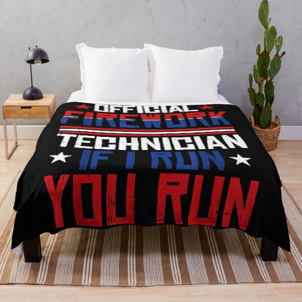 Item preview, Official Firework Technician If I Run You Run Pyrotechnician Fourth Of July designed and sold by CharlieConon.