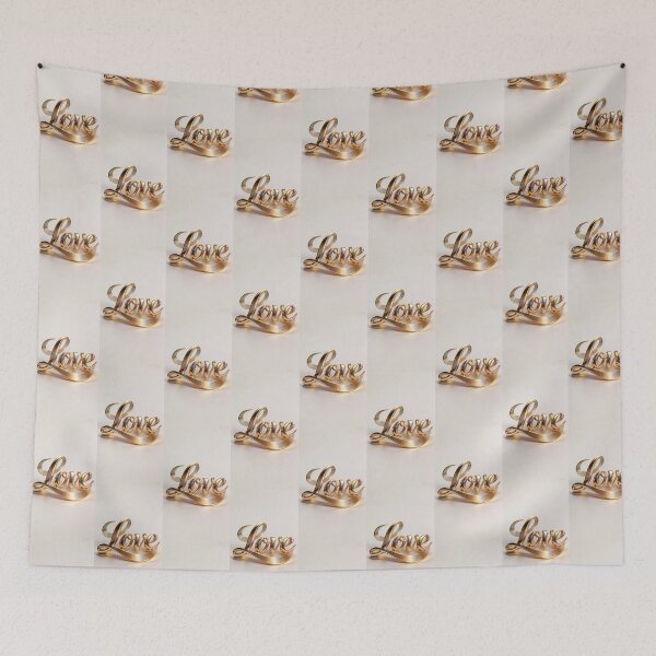 Item preview, Luxury  Gold Love 3D Calligraphy – Elegant Romantic Typography designed and sold by Ethanticsticker.