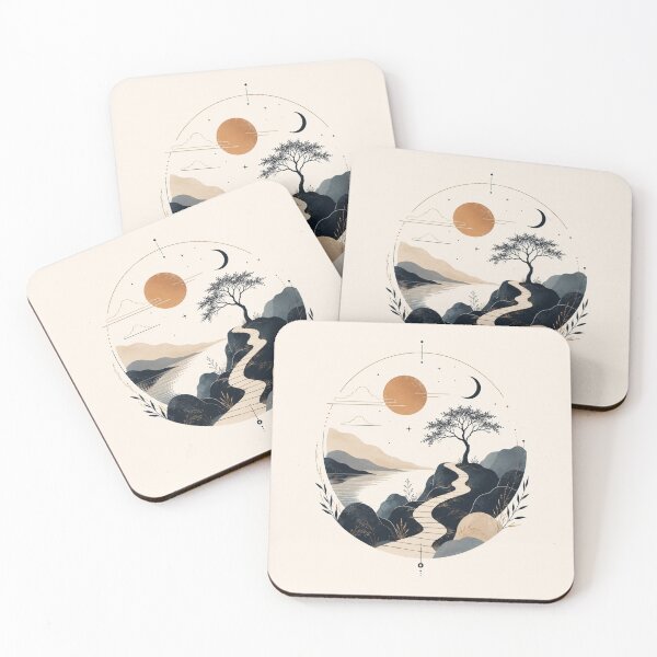 Item preview, Quiet Mountain Path Nature Illustration designed and sold by VYBORA Studio.