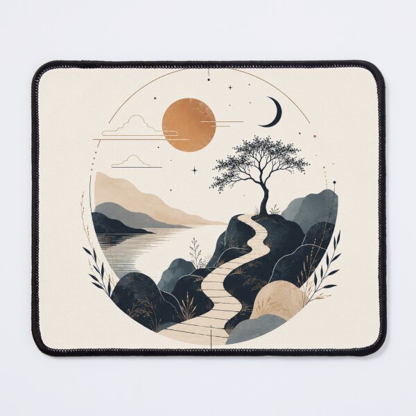 Item preview, Quiet Mountain Path Nature Illustration designed and sold by VYBORA Studio.