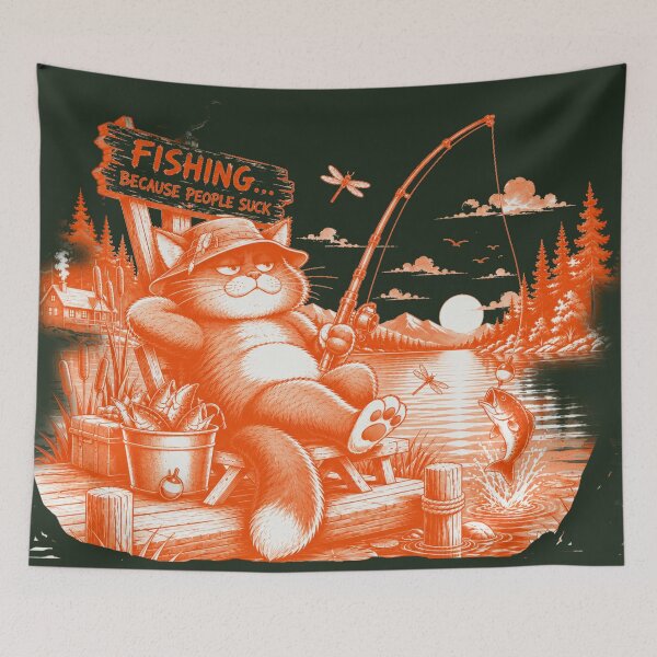 Item preview, RELAXED CAT FISHING designed and sold by BLUESKY11a.