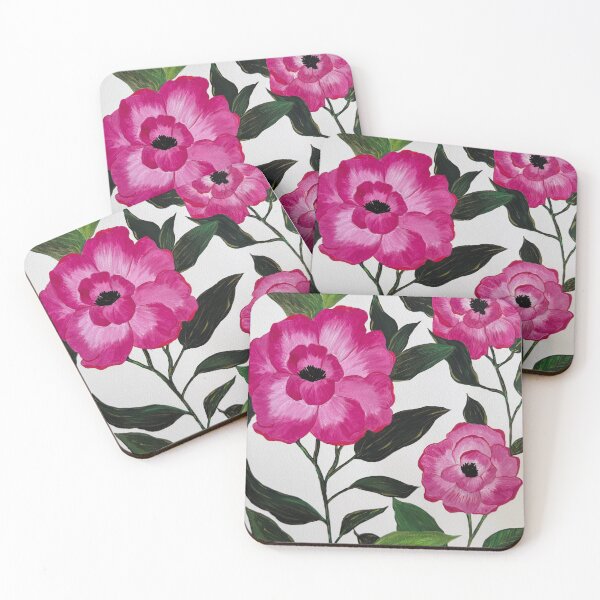 Item preview, Flores rosas, dibujadas a mano, de estilo elegante y denso. designed and sold by Senschry.