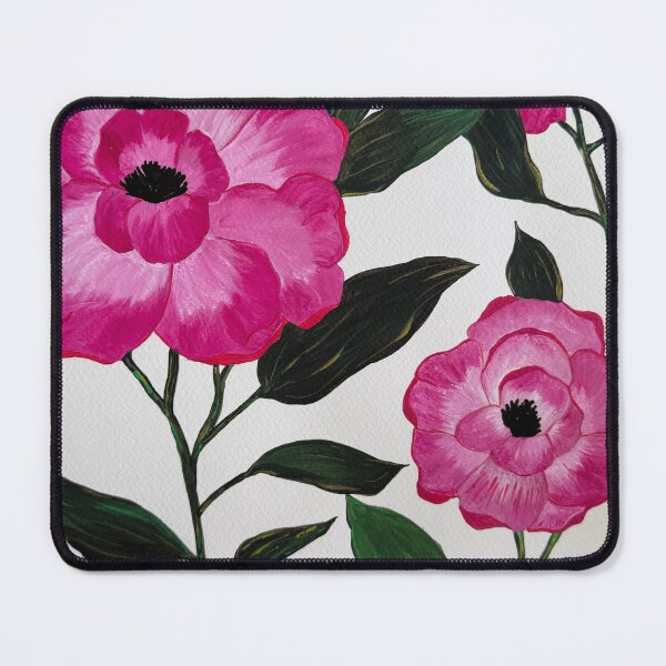 Item preview, Pink flowers, hand-drawn, elegant and dense style designed and sold by Senschry.