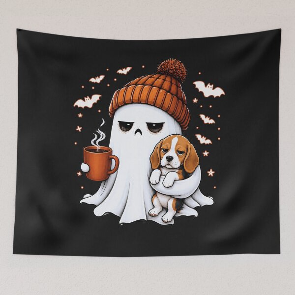 Item preview, Funny Boo-gle Halloween Beagle Ghost Coffee Dog Lover designed and sold by JerdbordinShop.