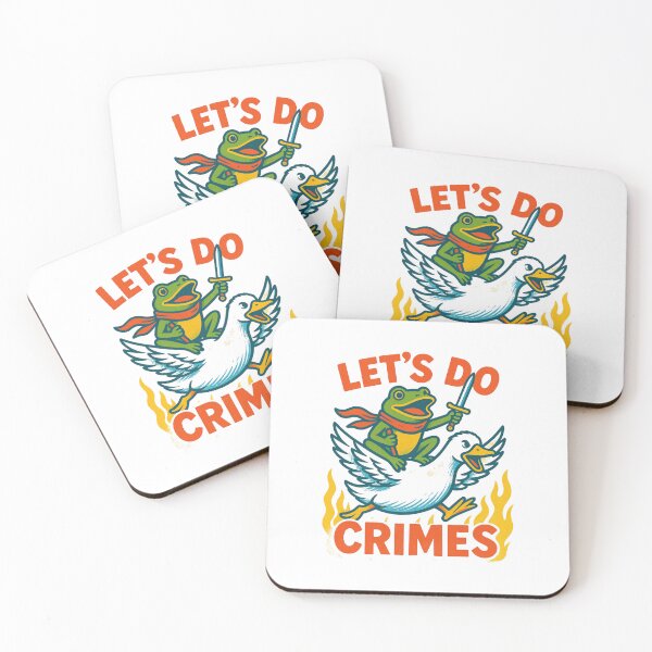 Item preview, Let's Do Crimes Frog Riding Goose designed and sold by Colorful-Garden.