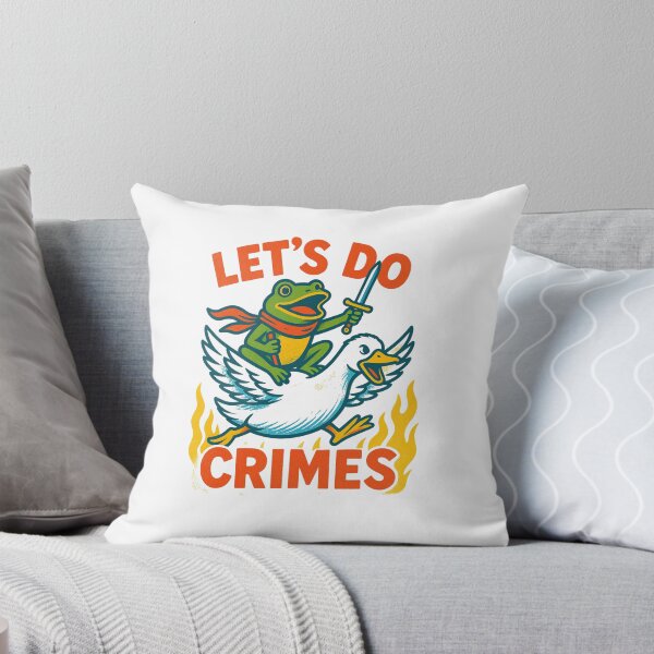 Item preview, Let's Do Crimes Frog Riding Goose designed and sold by Colorful-Garden.