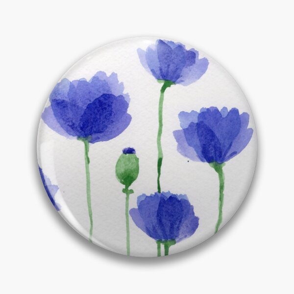 Item preview, Poppies - Indigo designed and sold by Aileen David.